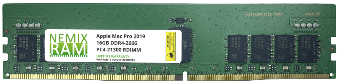 NEMIX RAM 32GB (2X16GB) DDR4 2666MHZ PC4-21300 2Rx8 1.2V 288-PIN ECC RDIMM Registered Server Memory KIT Compatible with Apple Mac Pro 2019 7,1 2 Немикс РАМ